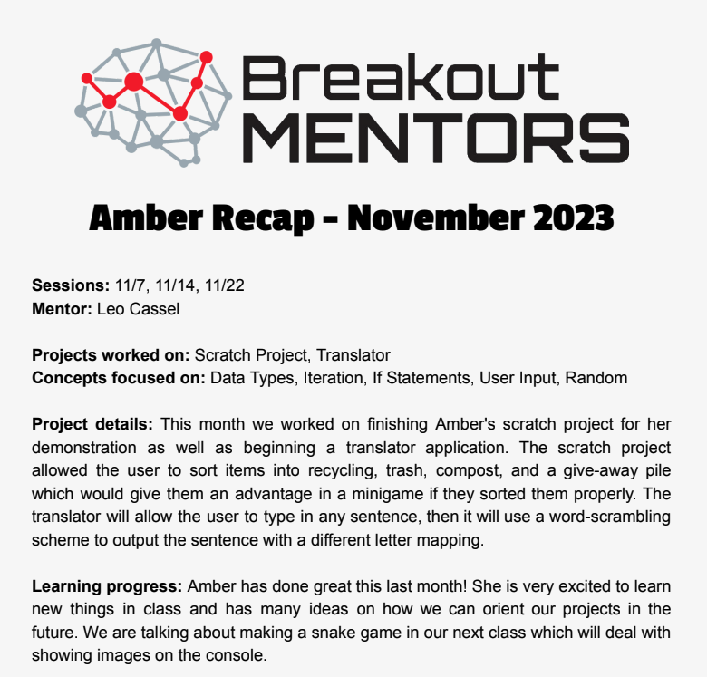 Amber coding recap